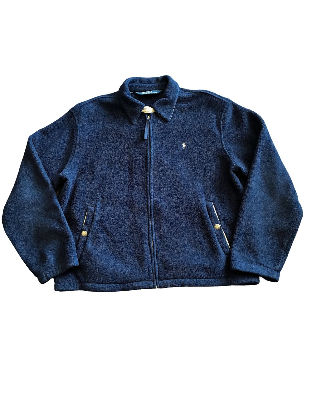 Vintage Polo Ralph Lauren Polartec Fleece Jacket Men’s L Navy Full Zip